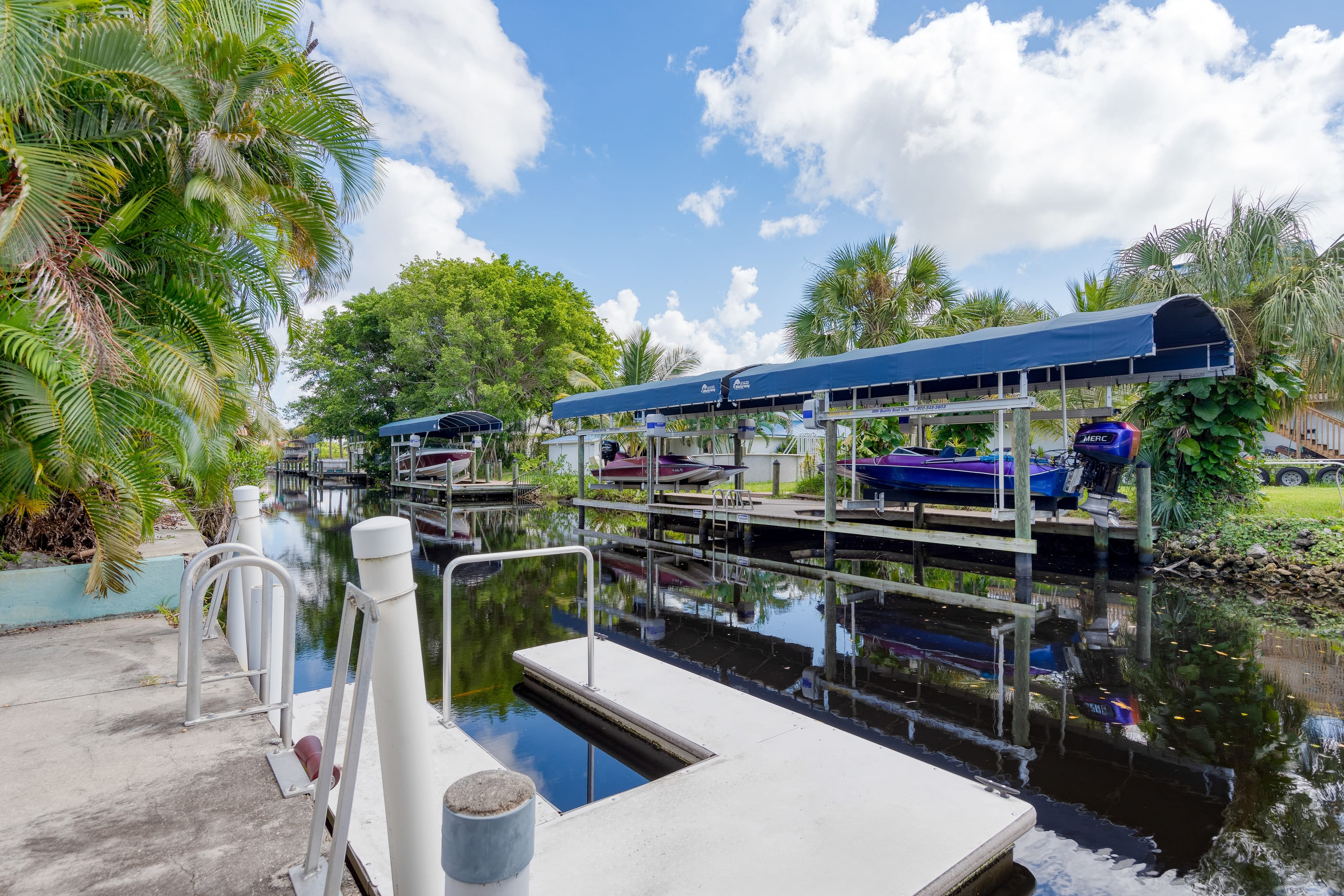 Private dock on the canal.