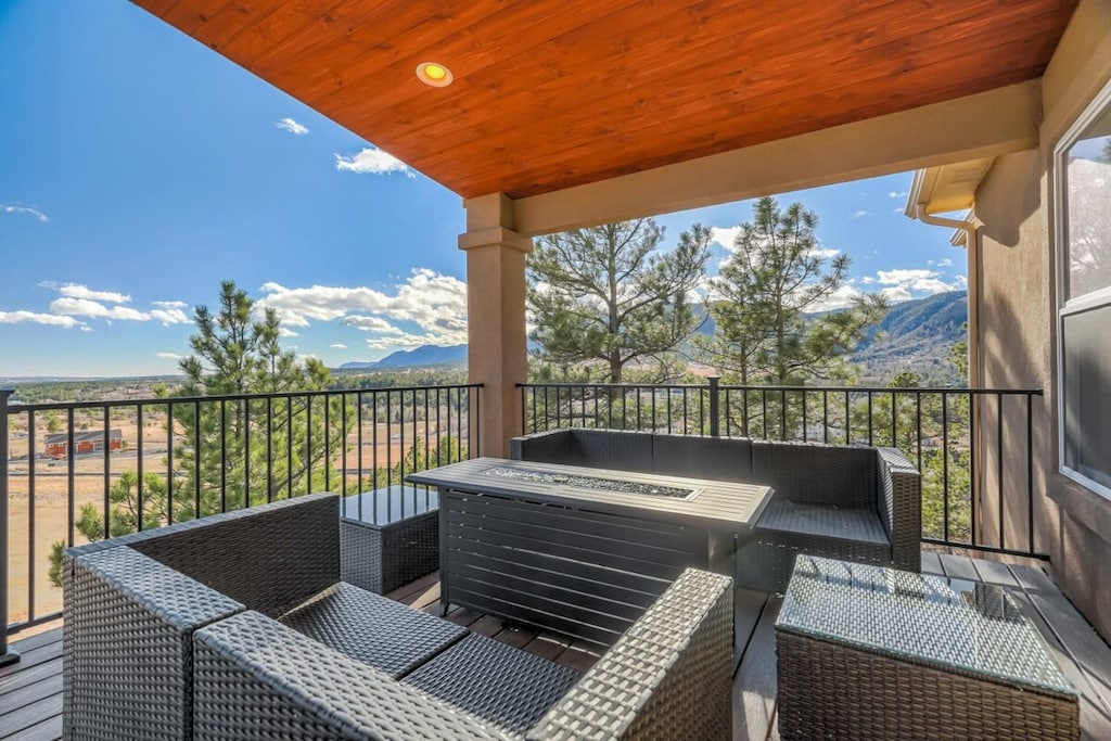 Enjoy our fire pit and the view outside!