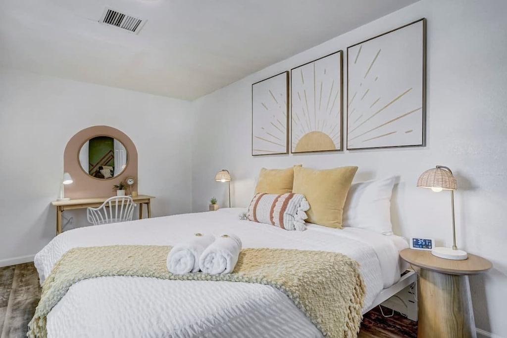 Enjoy coming back from an adventurous day of hiking to the luxurious King master bedroom, perfectly bright and homey with that Colorado sunshine!