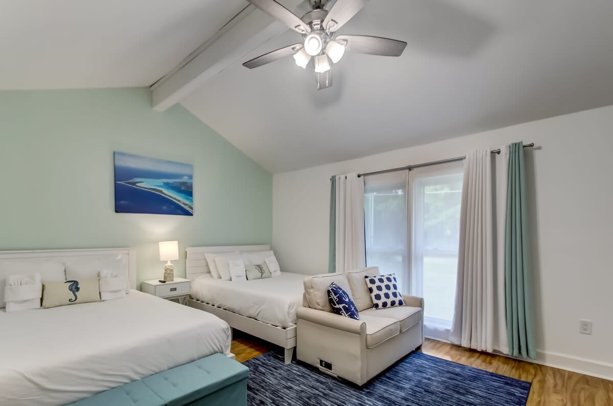 Master bedroom with ensuite bathroom.