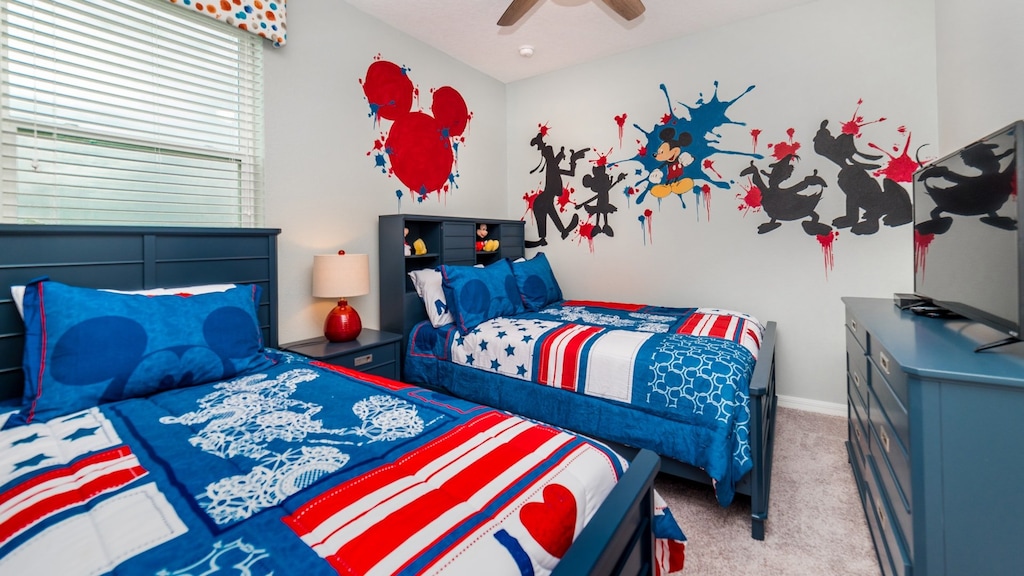 Twin/Double Bedroom 6 Upstairs
Shared Bathroom-Shower
40" Smart TV