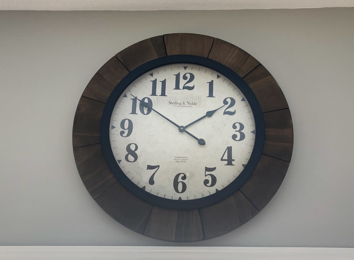 Wooden clock