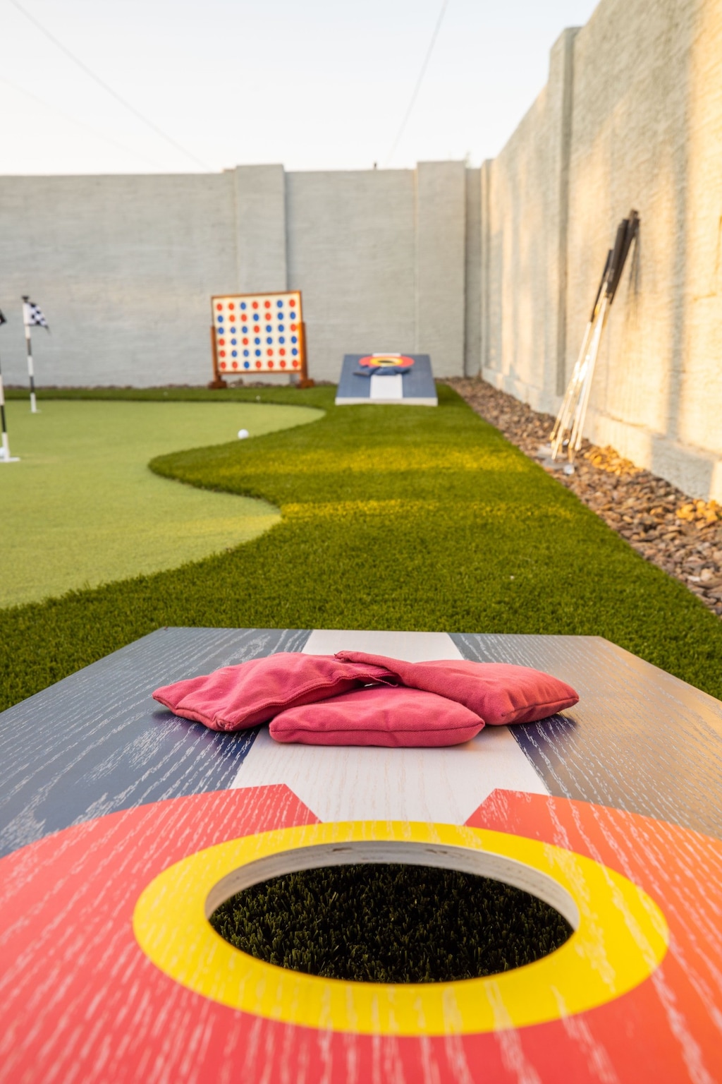 Cornhole & Connect 4 will keep the kids busy for hours