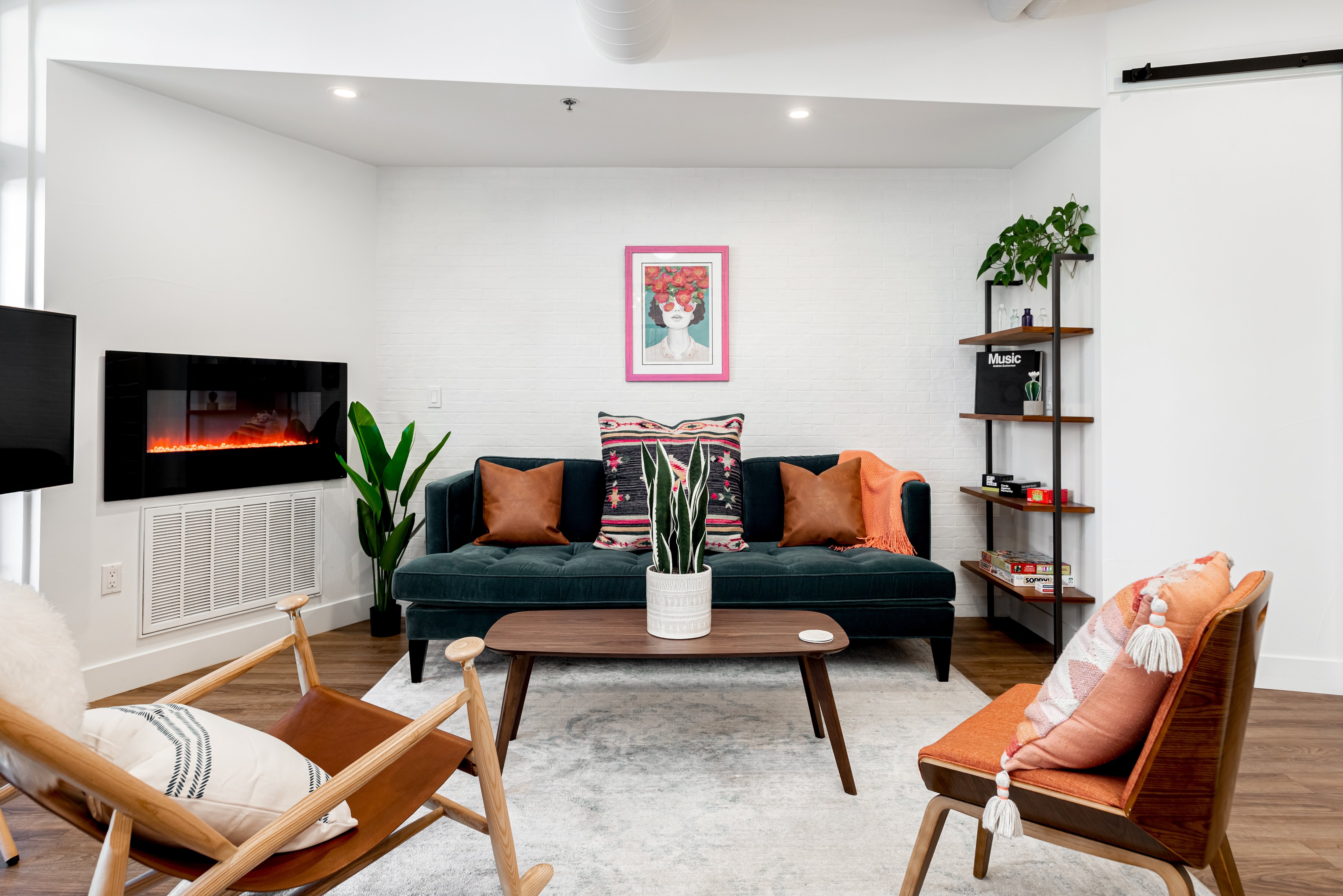 Living Area with Fireplace!