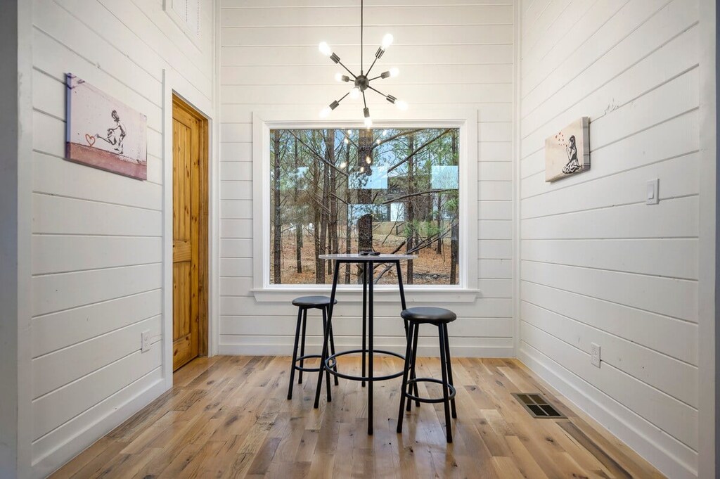 High-top table for relaxing in the game room