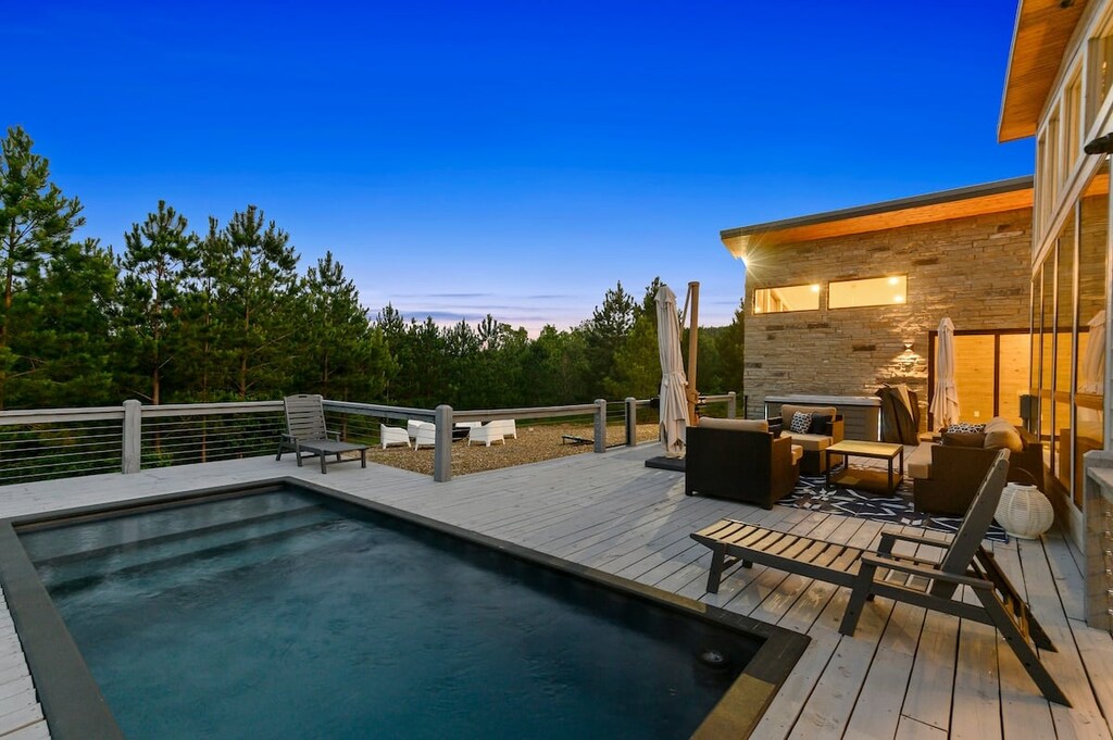 Beautiful mountain views from the pool
