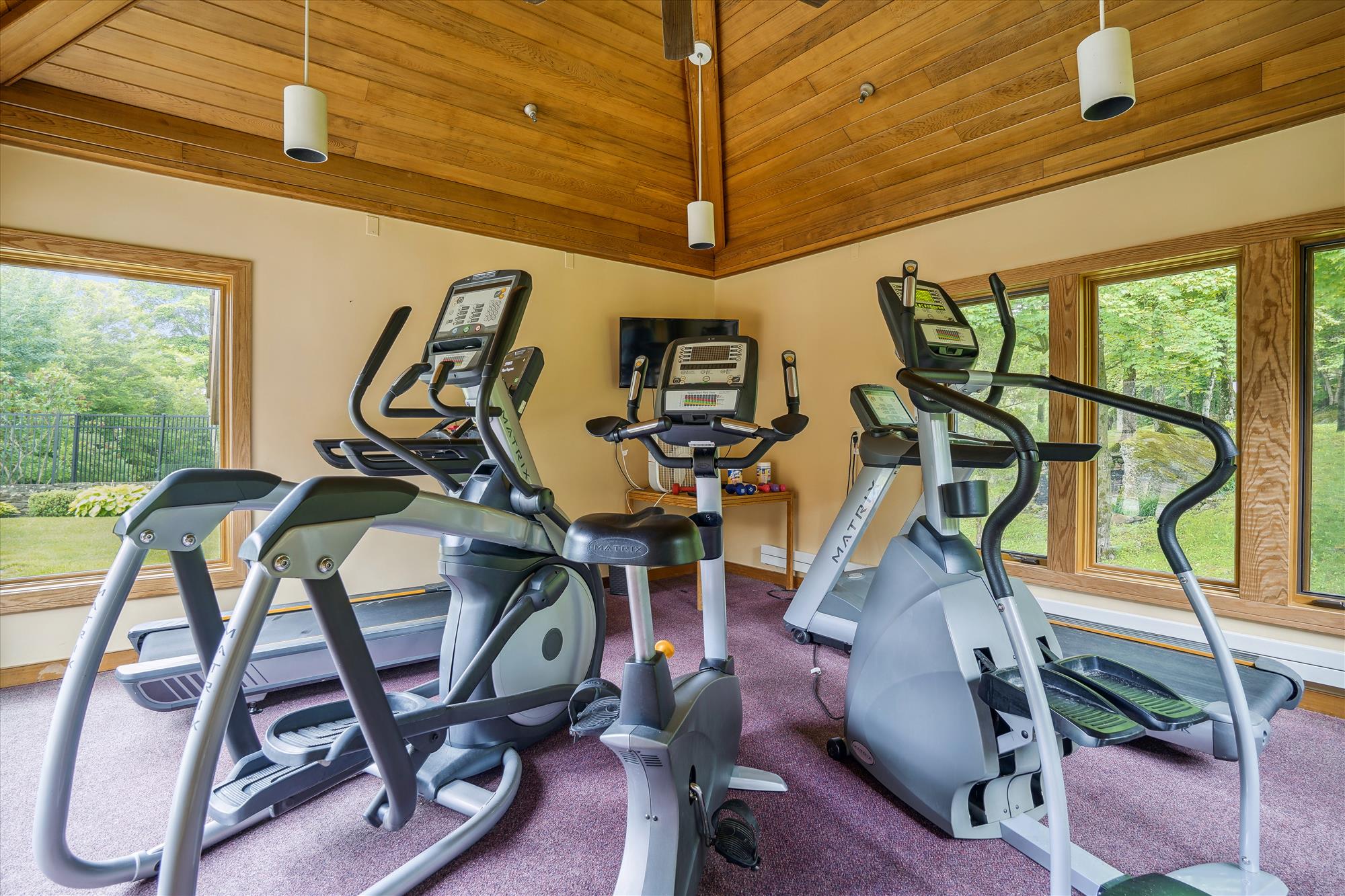 Keep up with your cardio in the Highridge fitness room