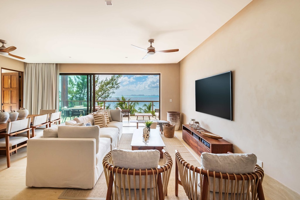 Sala, terraza, vista