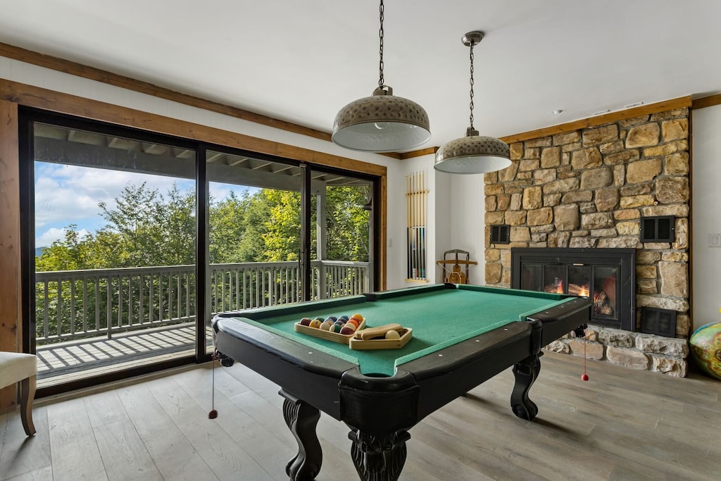 Game Room with Pool Table