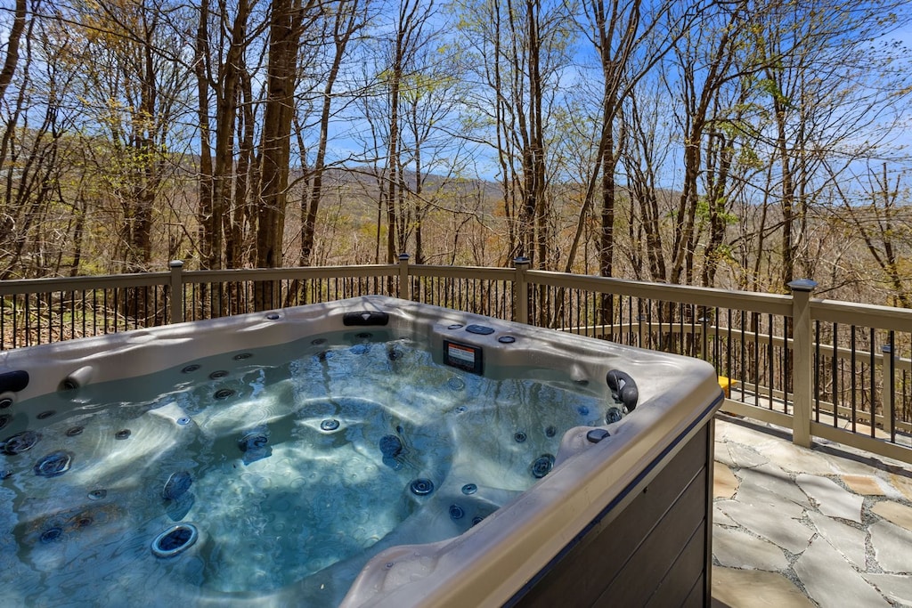 Relax in the Hot Tub on the Side Patio