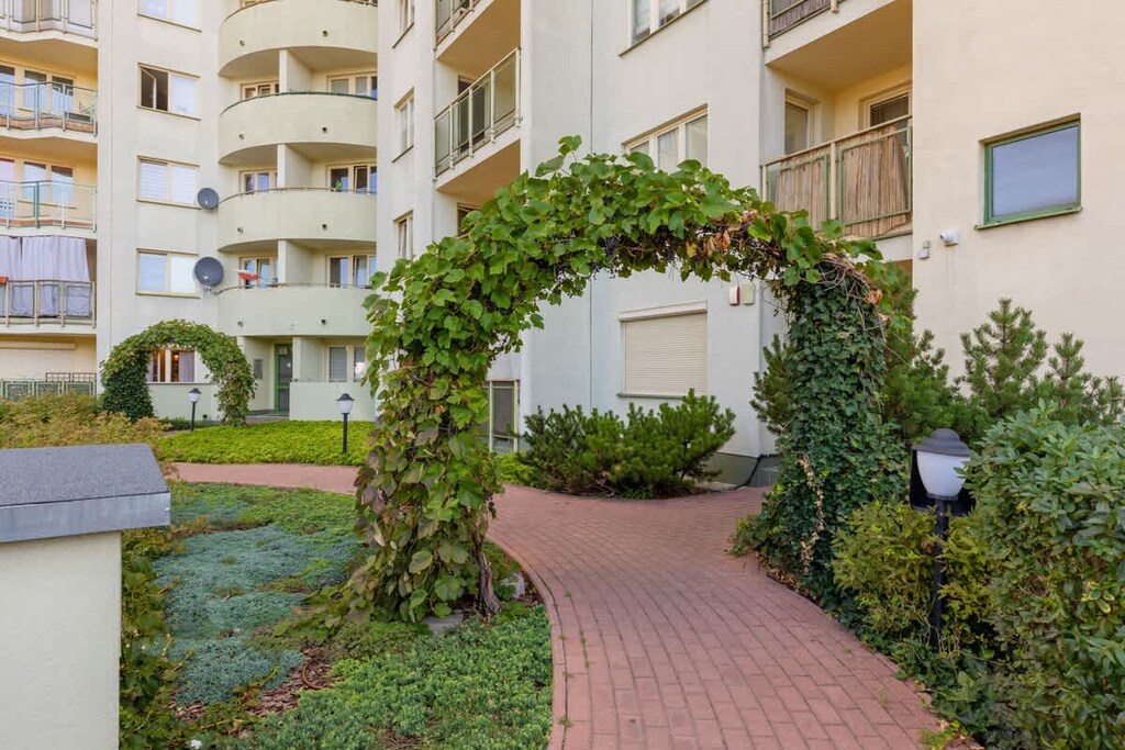 Greenery around the building