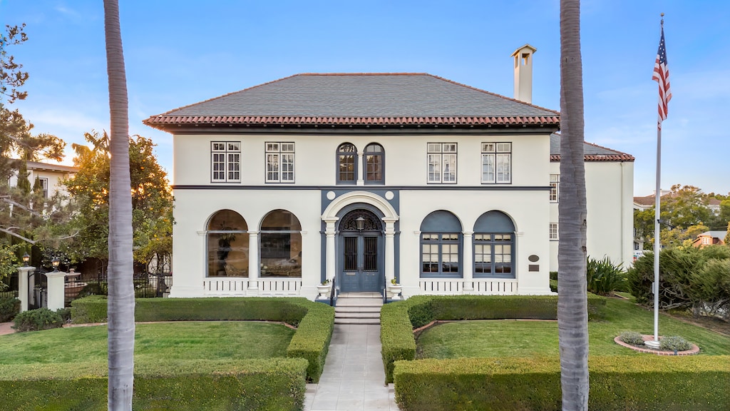 The Coulter House exterior, a Mission Revival icon in Bankers Hill.