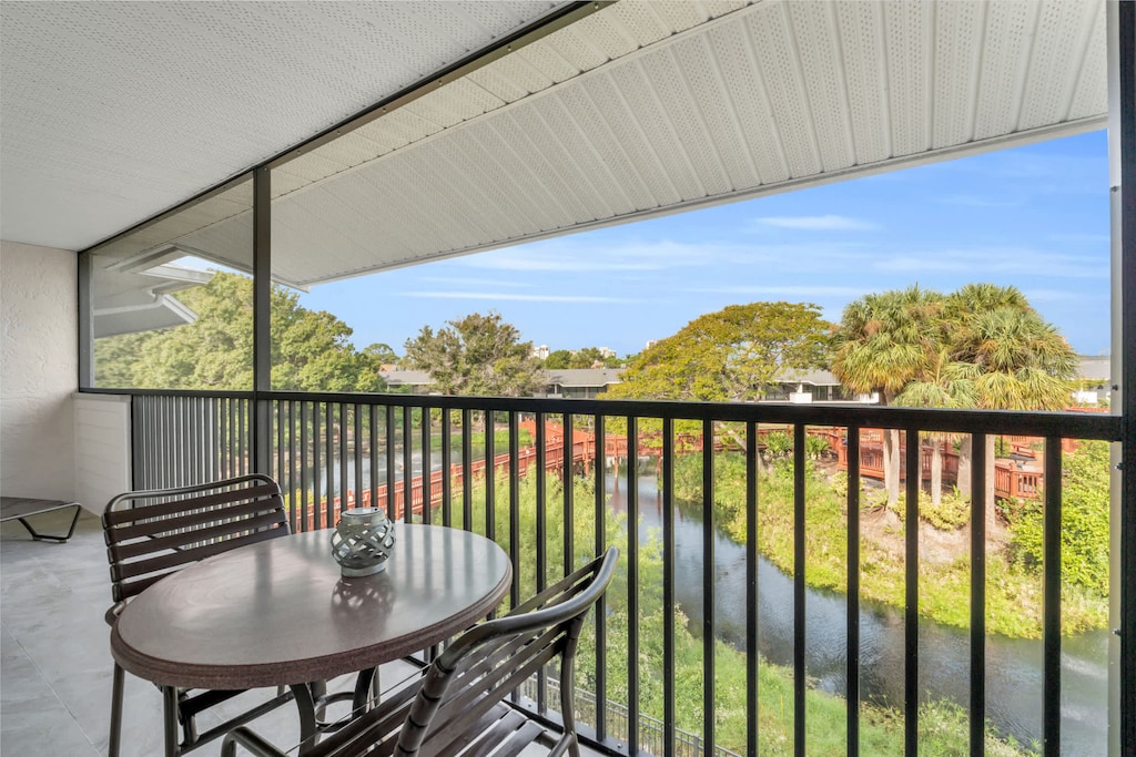 There are resort and lake views from the third floor screened and covered lanai 