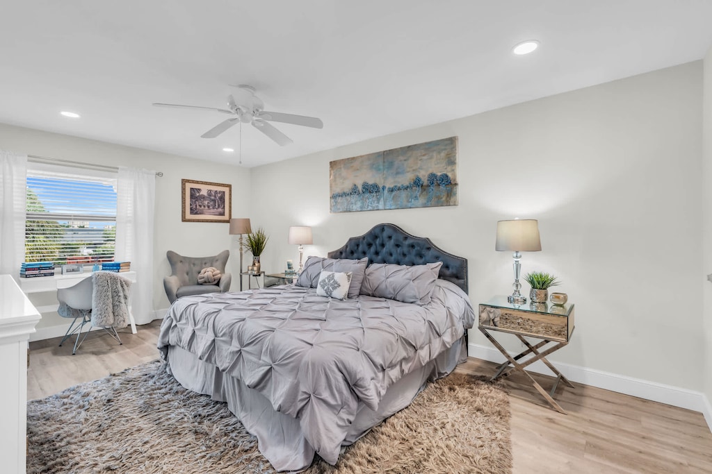 The main bedroom has a King bed! 