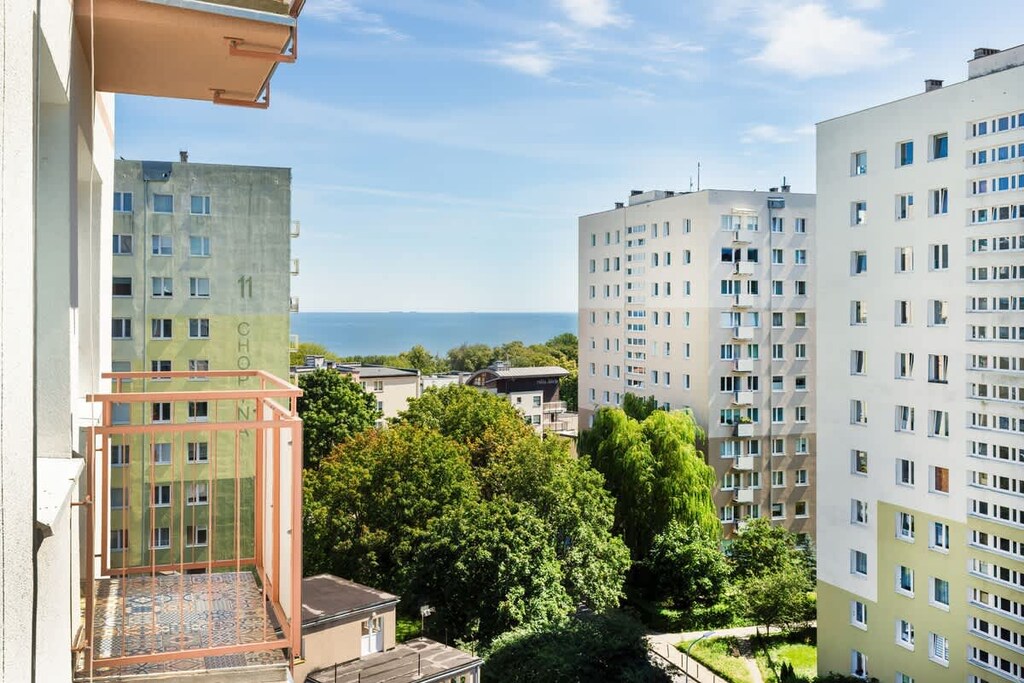 View of the surrounding area and the Baltic Sea.