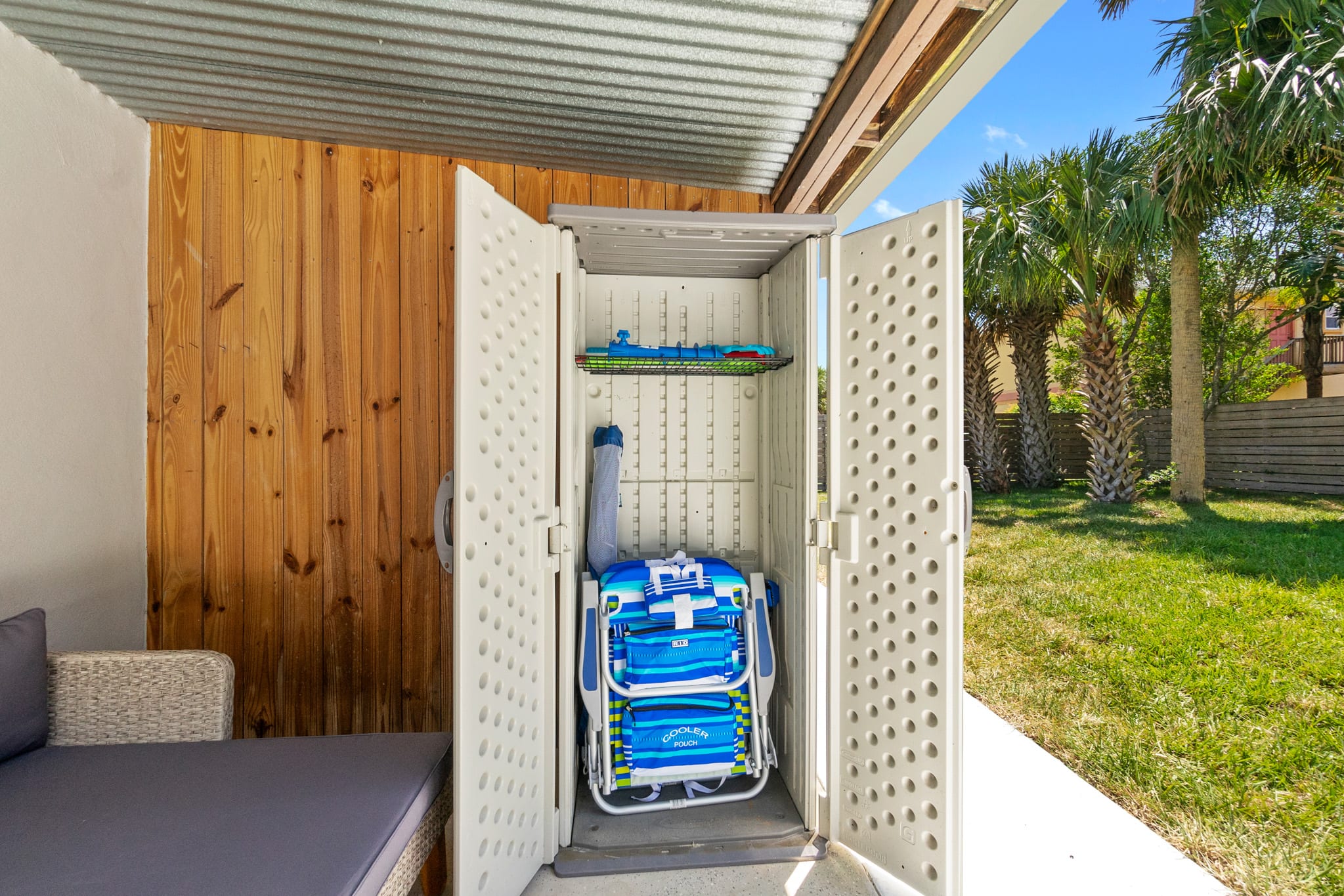 Beach gear provided Beach chairs, umbrella, and wagon