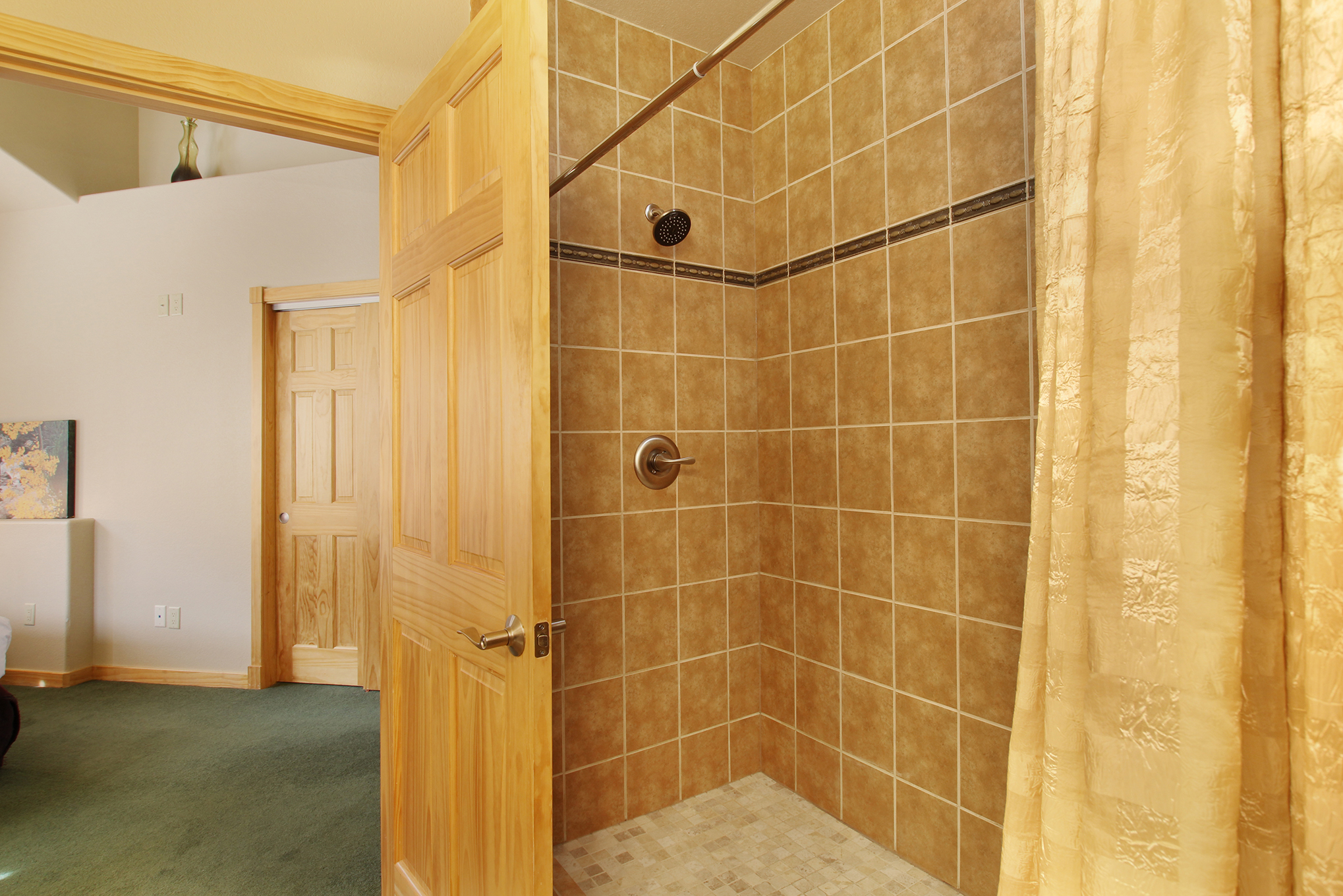 Master bathroom with walk-in shower