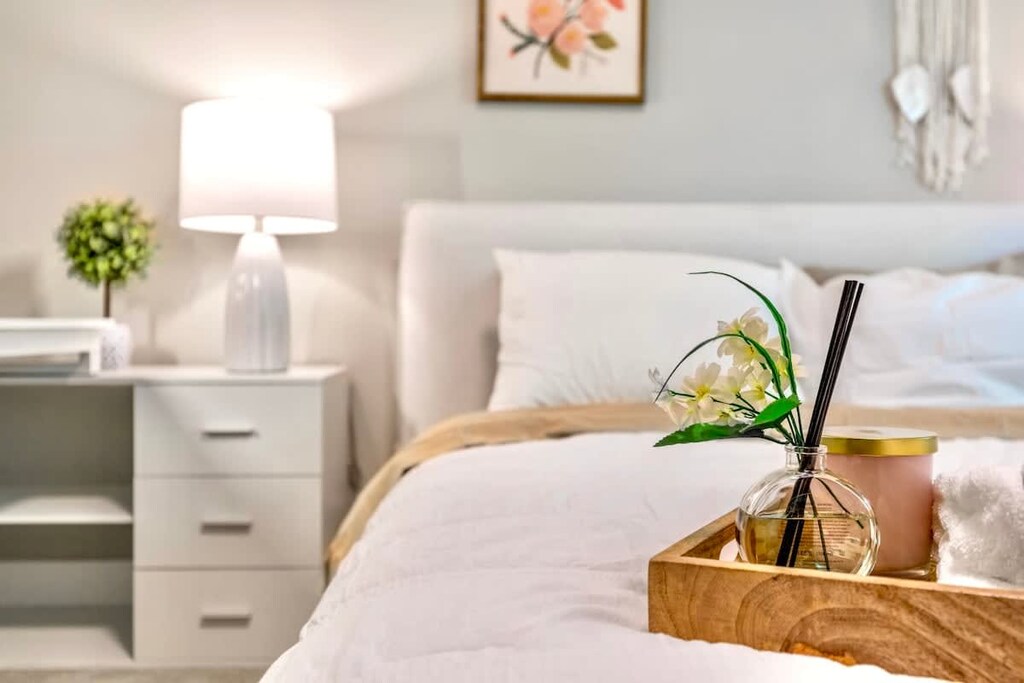 Our cozy luxury bed will make you sleep like royalty!