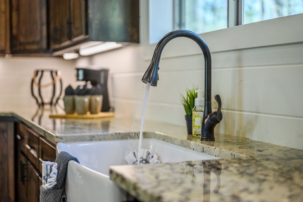 Fully stocked kitchen for preparing meals during your stay