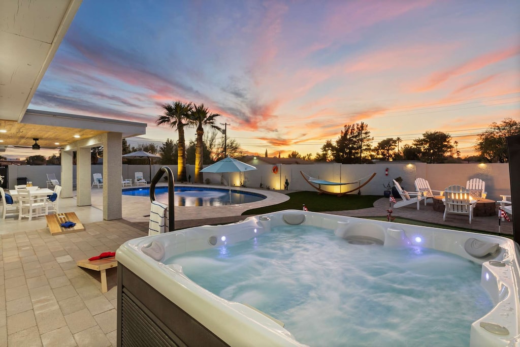 Unwind under the stars in our cozy hot tub.
