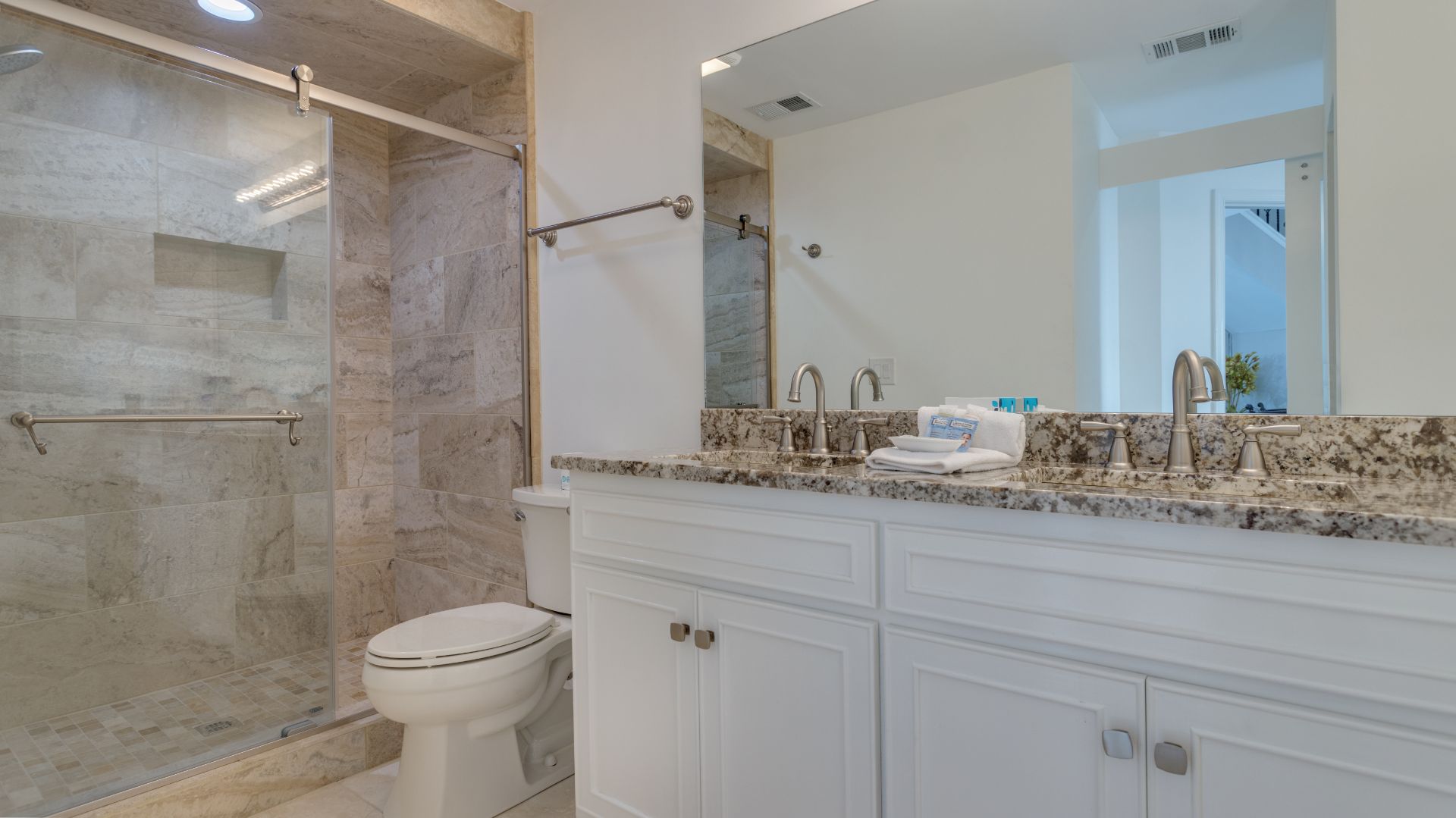 Primary bathroom with walk in shower