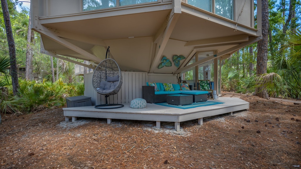 Relaxing shaded patio