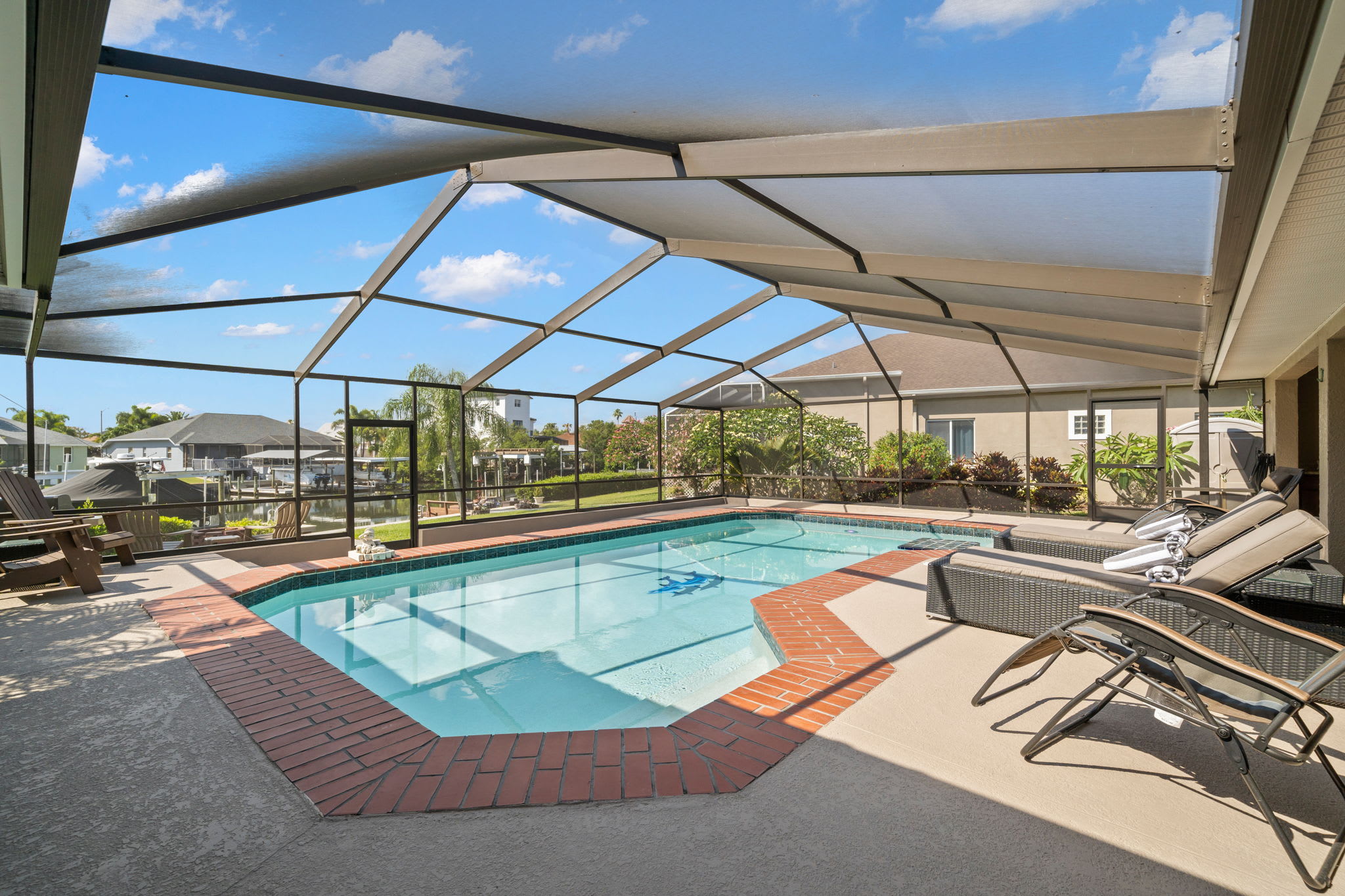 Screened in private pool