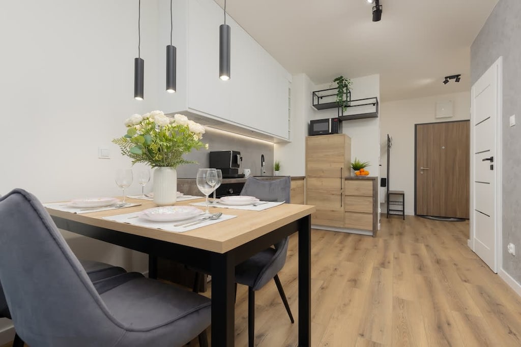 Living room with a television