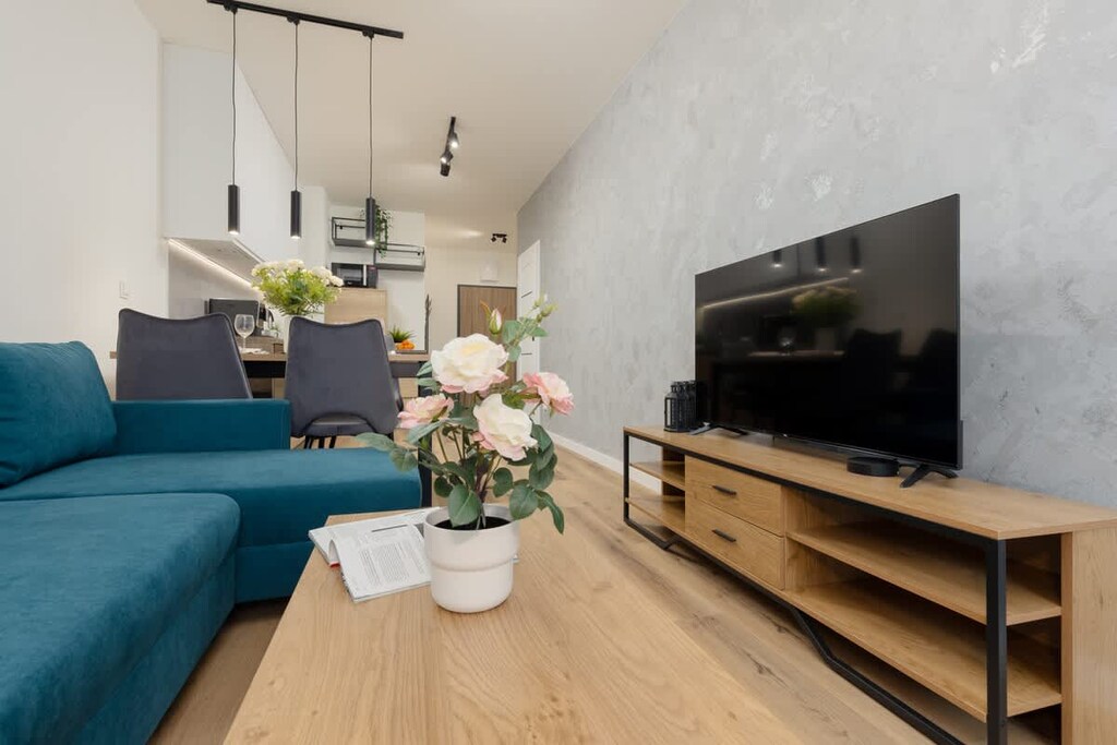 Living room with dining area