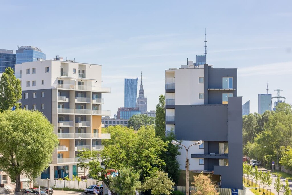 View from the apartment of the surrounding area. 