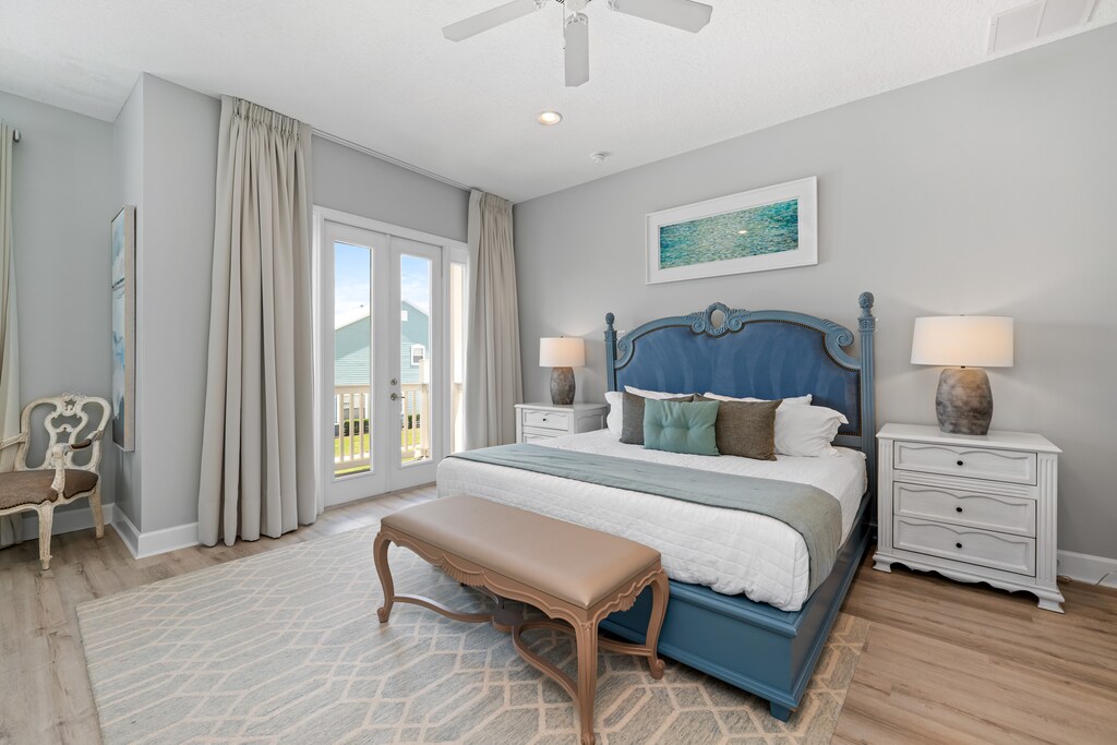 Relax in style in the carefully crafted master bedroom, complete with its own bathroom and private balcony.