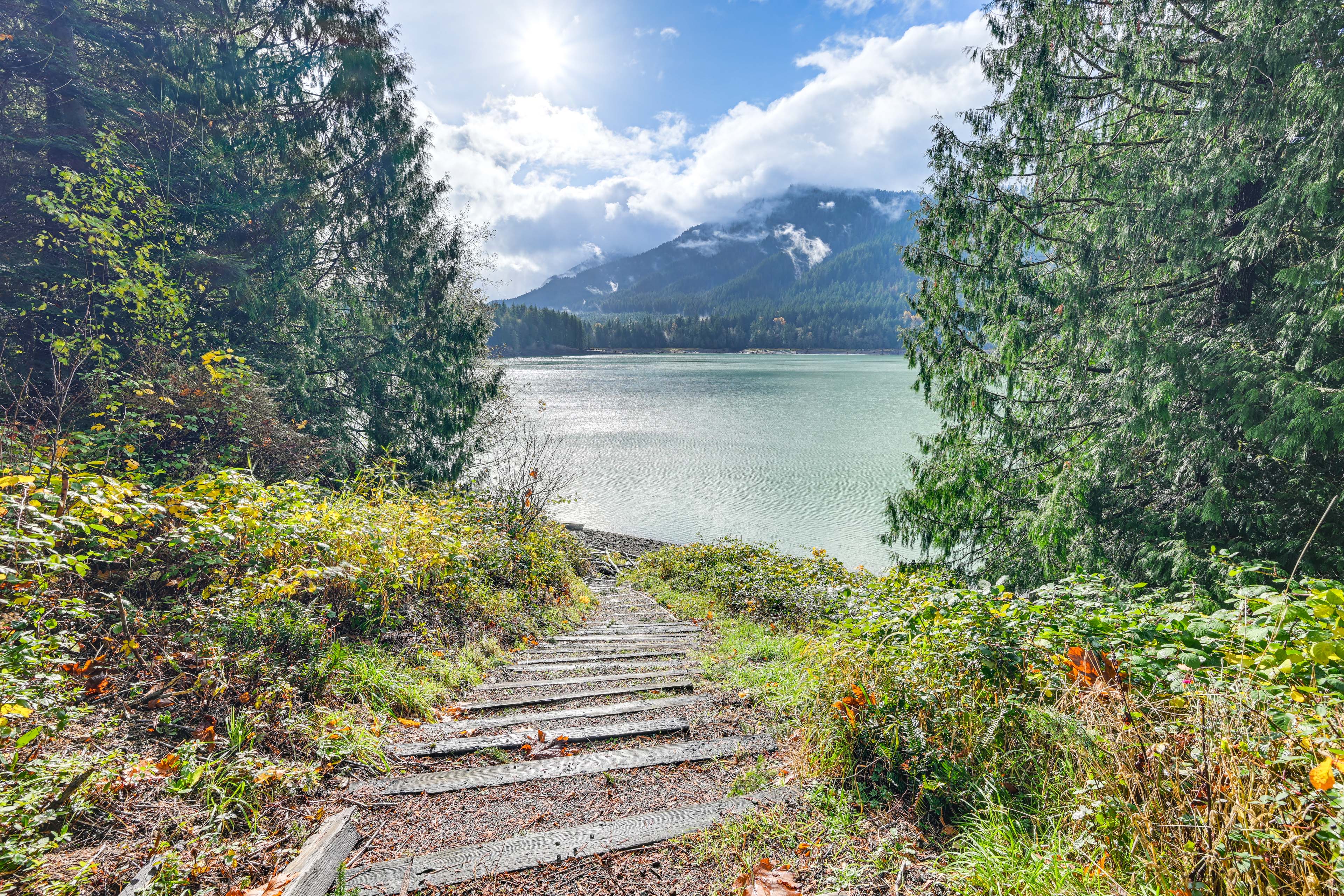 Property Image 1 - Waterfront Alder Lake Retreat: Hot Tub & Deck!