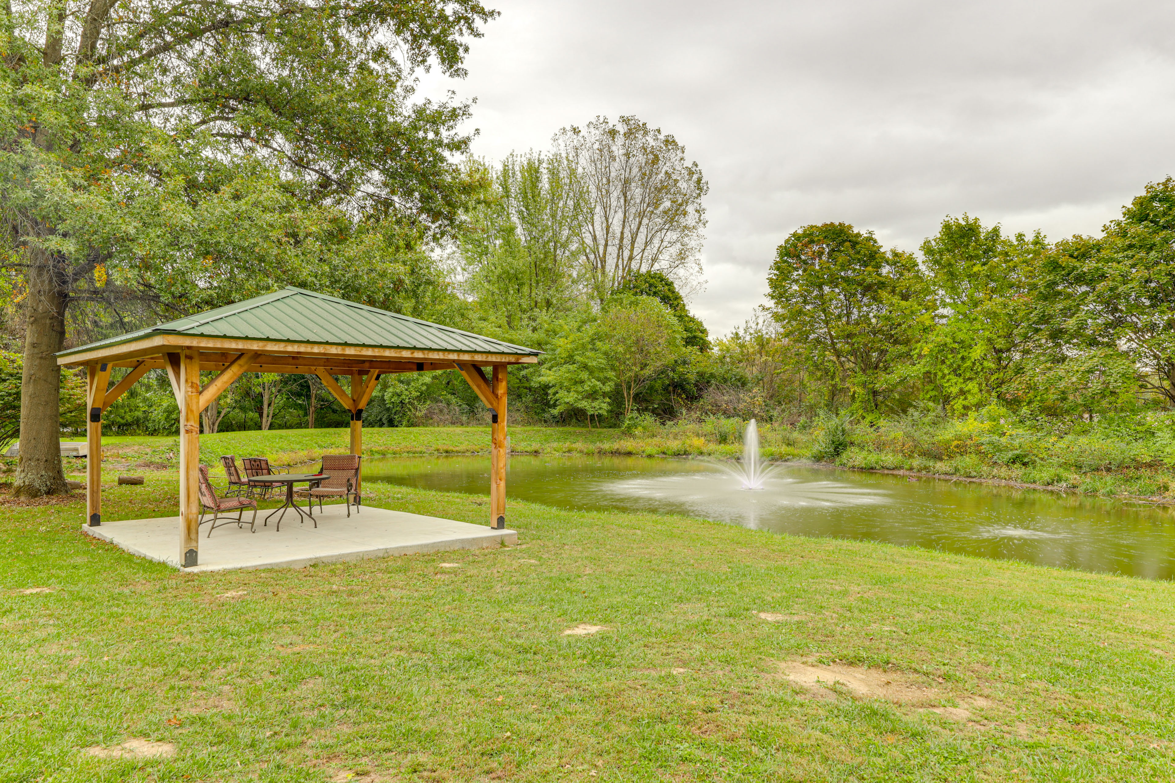 Property Image 2 - On-Site Lake & Gazebo: Cabin in Yellow Springs!