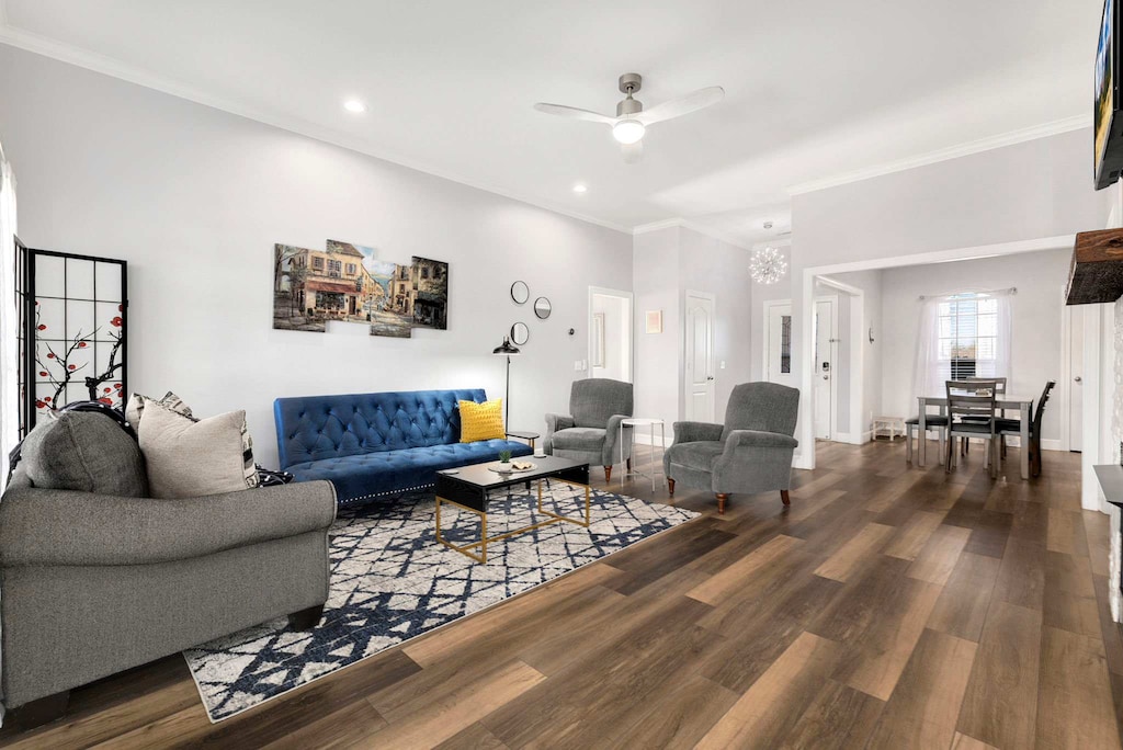 When you walk in our home you will find our open concept living room, kitchen, and dining space that creates the perfect space for memorable gatherings.