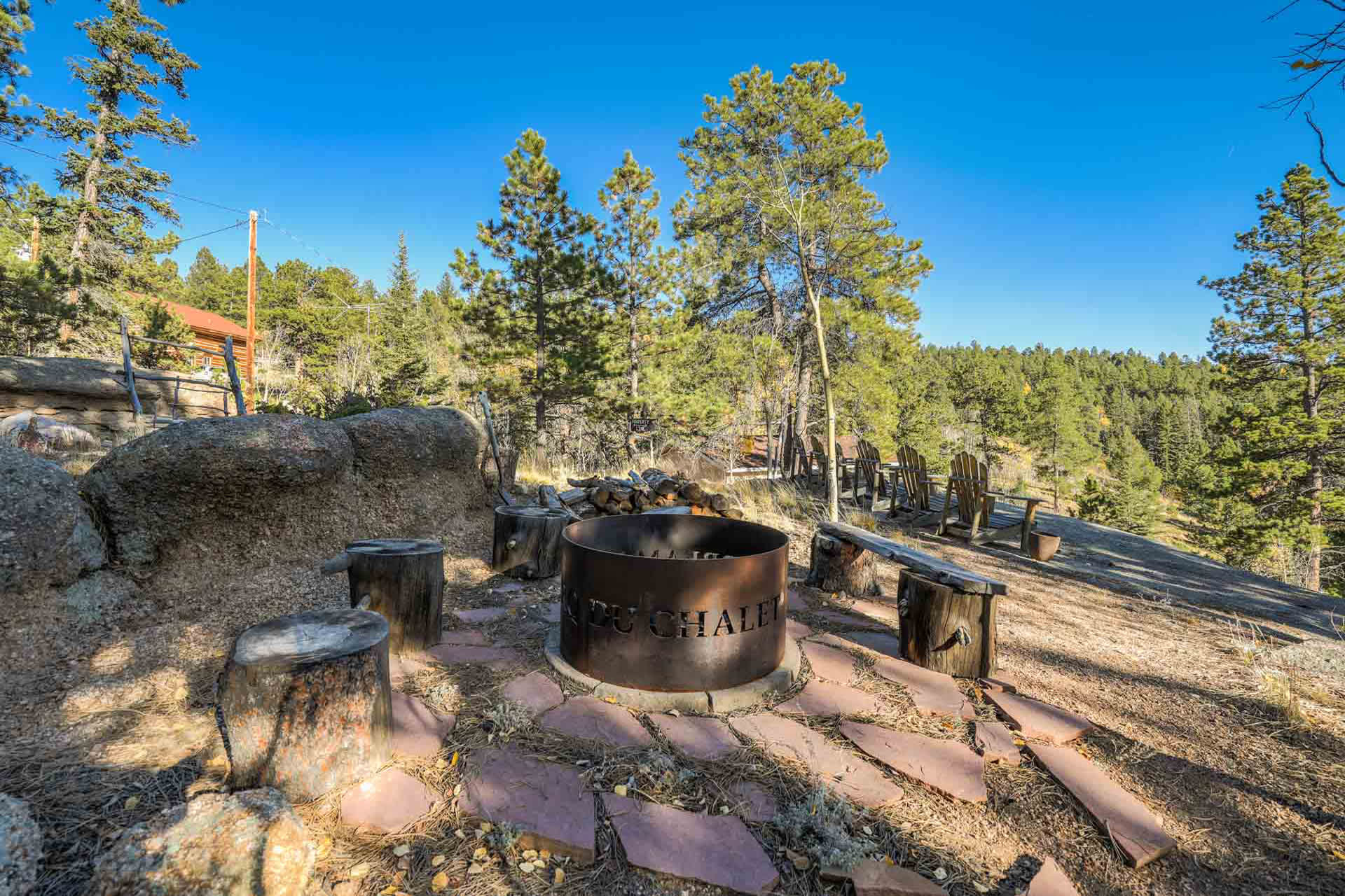 View of our fire pit