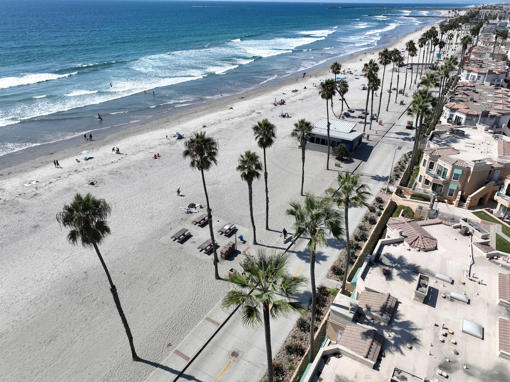 Just a short walk from the beach