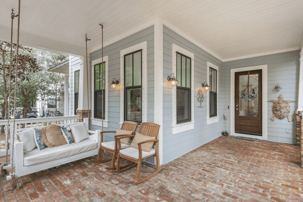 Inviting front porch.