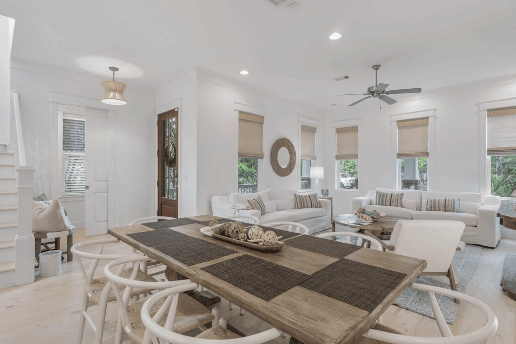 Open layout offers seamless transitions.