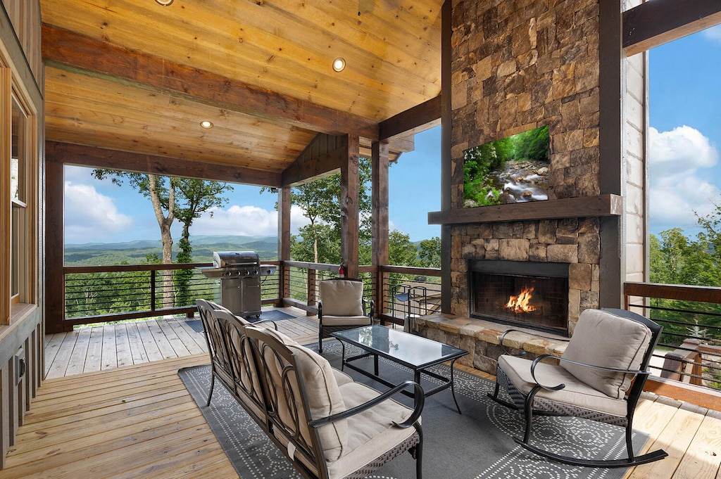 All Decked Out- Entry level deck fireplace
