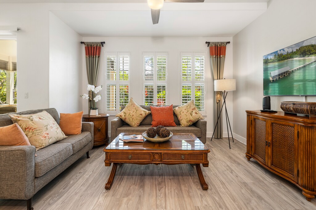 Alternate view of the cozy living space.