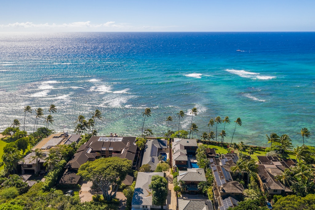 Aerial Mountainside View of Home.