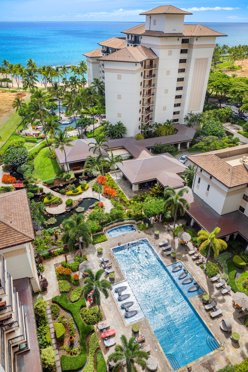 Resort pool view from the lanai.