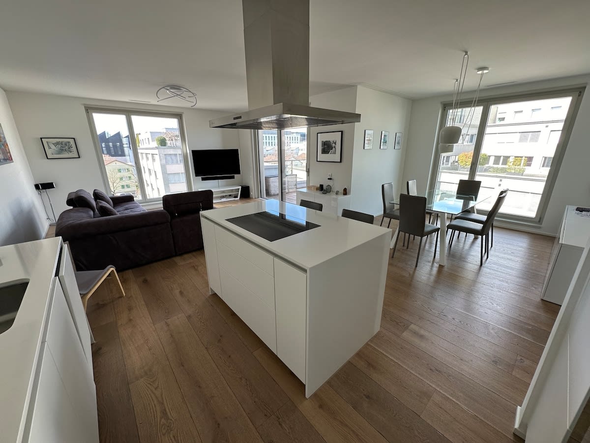 Bright and modern open-plan living space Bright and modern open-plan living space