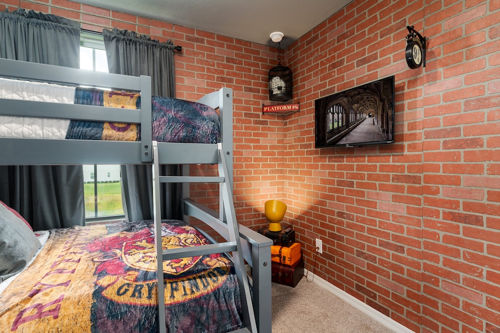 Each bedroom comes with its own TV and closet.