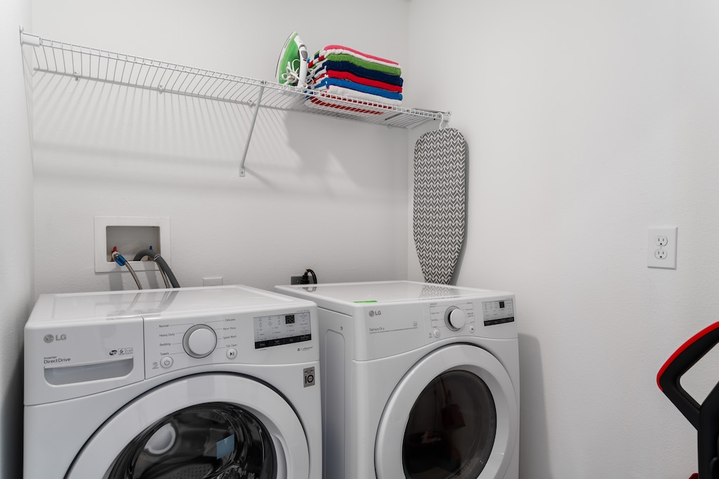 Need to do laundry? There is a washer and dryer at the unit.