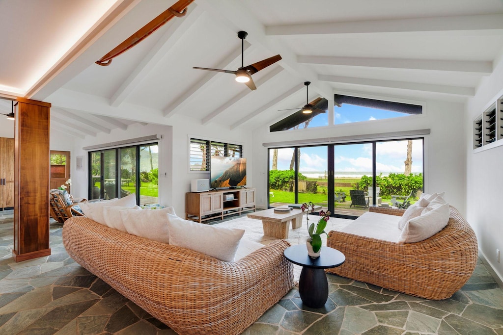 Living Room & Ocean View