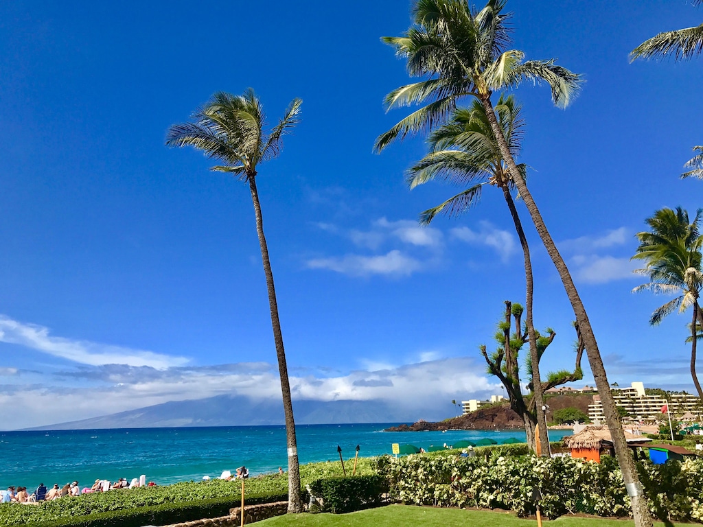 Oceanfront view directly from the lanai of Whaler 102