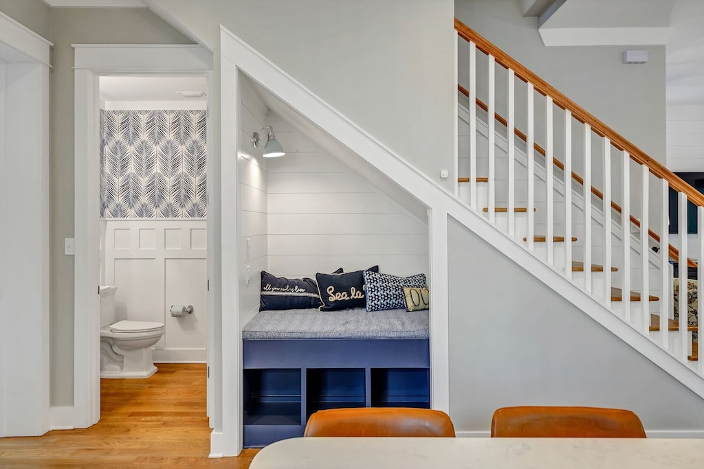 Cozy nook with a trundle bed for additional sleeping arrangements.
