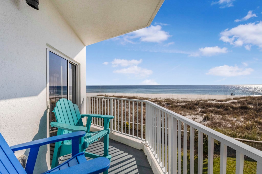 Enjoy the views from the balcony