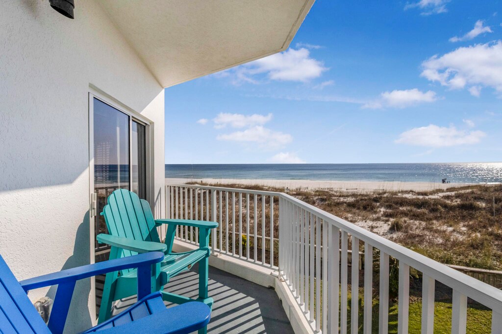 Enjoy the views from the balcony